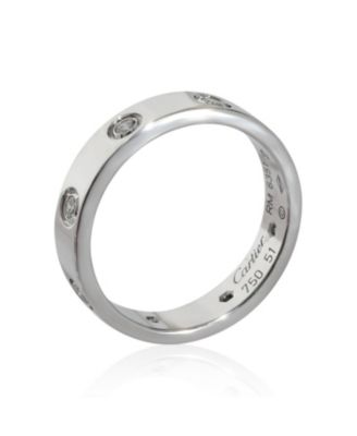  Love 18K White Gold Wedding Band