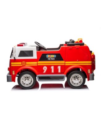 24V Fire Truck 2-Seater Ride On Toy - Ages 3-8 Years