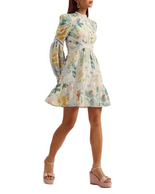 Ted Baker Tealan Linen Floral Mini Dress | Bloomingdale's Women
