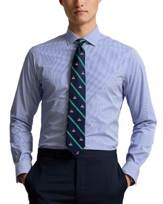Polo Ralph Lauren Cotton Poplin Stripe Custom Fit Dress Shirt