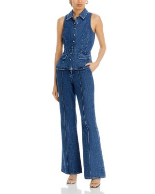 Self-Portrait - Denim Jumpsuit