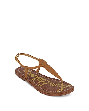Shop Sam Edelman Girls' Gigi Flat Thong Sandals - Toddler, Little Kid, Big Kid In Cognac