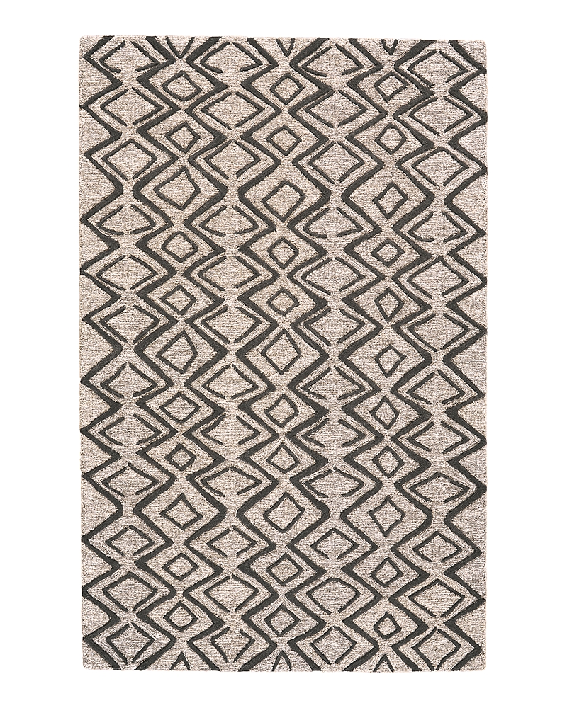Feizy Enzo 7428733f Area Rug, 5' X 8' In Black/gray