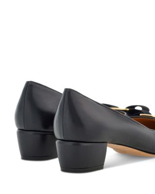 Women's Vara Soft Bow Detail Blue Block Heel Pumps