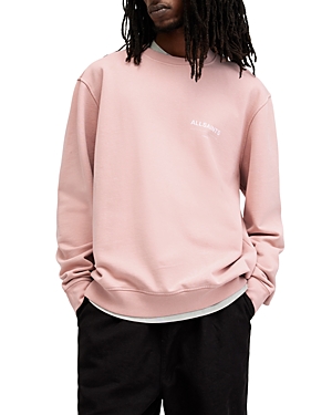 Shop Allsaints Access Long Sleeved Crewneck Sweatshirt In Bramble Pink