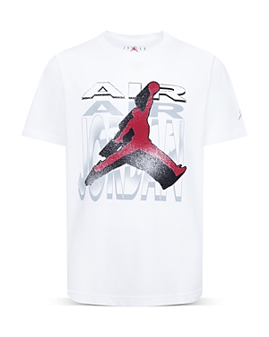 Shop Jordan Boys' Short Sleeved Graphic Tee - Big Kid In White
