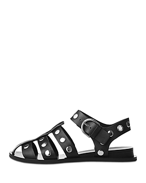 Shop Rag & Bone Women's Beau Studded Fisherman Sandals In Black
