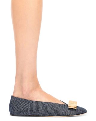 Women's Vanna Denim Bow Ballet Flats