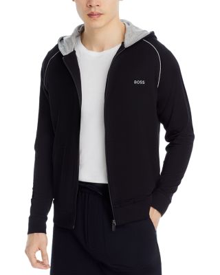 BOSS - Mix & Match Cotton Blend Full Zip Hooded Jacket