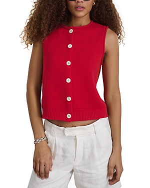 Alex Mill Bridget Knit Vest In Red