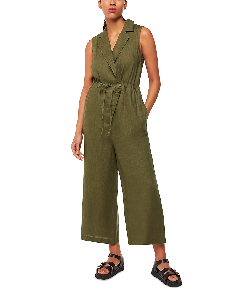 Whistles Bella Linen Wrap Jumpsuit