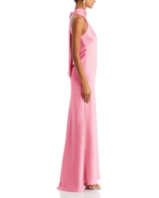 Sleeveless Satin Gown - Exclusive