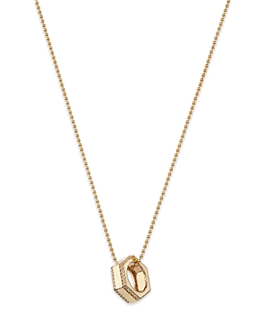 Bloomingdale's Diamond Hexagon Floating Ring Pendant Necklace 14k Yellow Gold, 0.15 Ct. T.w.
