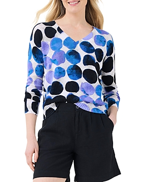 Shop Nic + Zoe Nic+zoe Midnight Dot Super Soft Sweater In Blue Multi