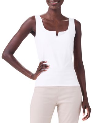 Nic+Zoe Sleek Jersey Split Neck Tank Top