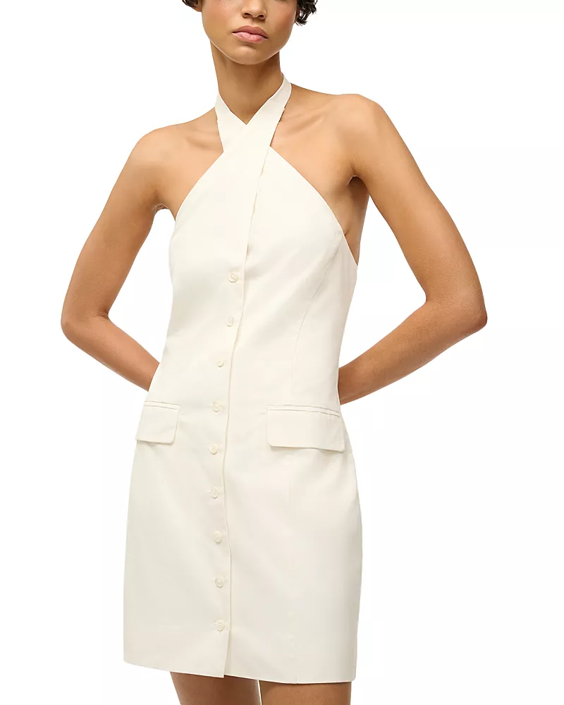 Staud Haven Halter Neck Dress