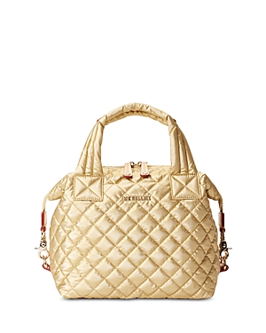 Shop Mz Wallace Sutton Small Deluxe Crossbody In Light Gold Pearl Metallic