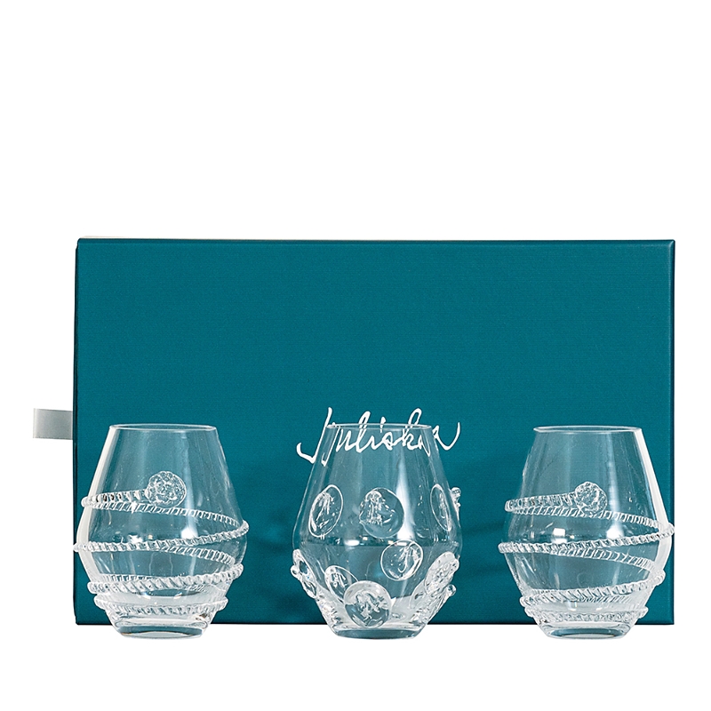 Juliska 3-piece Amalia & Florence Assorted Mini Glass Vases In Clear