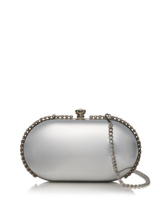 AQUA - Mirror Metallic Patent Minaudi&egrave;re Clutch - Exclusive