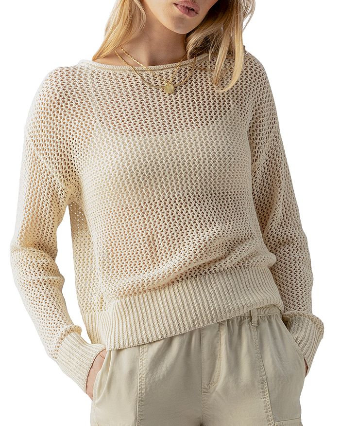 Sanctuary - Cotton Open Knit Sweater - summer to fall transition outfits