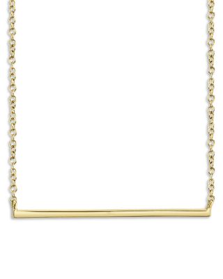 14K Yellow Gold Kate Diamond Bar Necklace, 18"