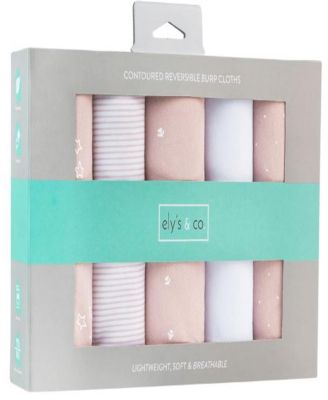 Ely's & Co. - Unisex Reversible Burp Cloths, 5 Pack - Baby