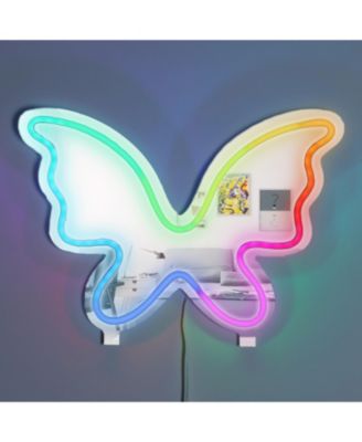 Unisex Mirror Butterfly Neon sign with RBG lights - Ages 6 Years +