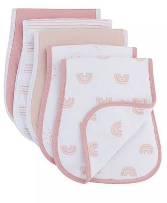 Unisex Middle Layer Reversible Burp Cloth Fleece 5 Pack - Baby