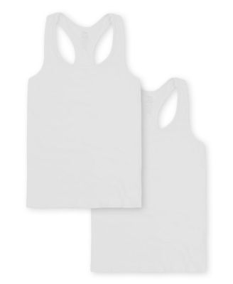 Malibu Sugar - Girls' Bundle of Two Ribbed Racer Back Tank Top (10-14) - Big Kid