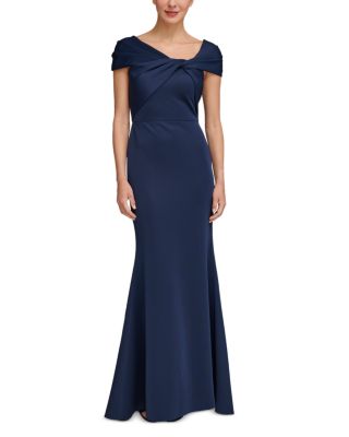 Eliza J - Twist Neck Cap Sleeve Gown