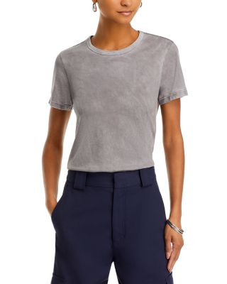 Cotton Citizen Distressed Crewneck Tee In Vintage Cement