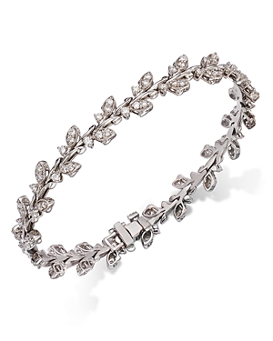 Bloomingdale's Diamond Vine Tennis Bracelet In 14k White Gold, 2.0 Ct. T. W. In White