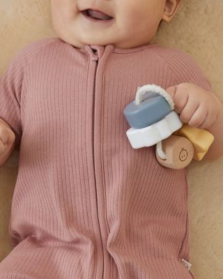 Unisex Short Sleeve Zip Romper - Baby