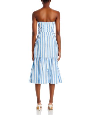 LE’RURE Wavy frill bustier stripe dress 13678140_fpx.tif