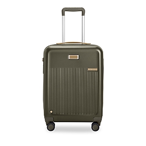 Briggs & Riley Global Carry On Expandable Spinner Suitcase In Olive
