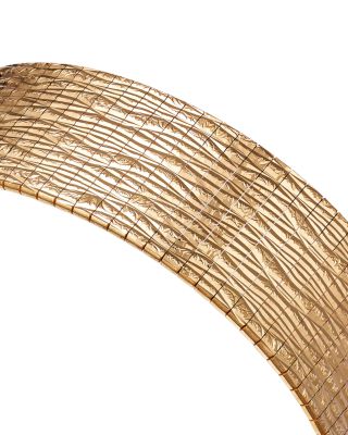 14K Yellow Gold Textured Wide Omega Bracelet