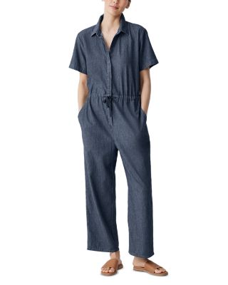 Eileen Fisher - Classic Collar Cotton Jumpsuit