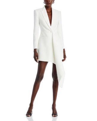BCBGMAXAZRIA Blazer Donna Giacca Aderente Con Scollo A V, Revers A Tacca, Maniche Lunghe, Tessuto Elasticizzato 81% Poliestere