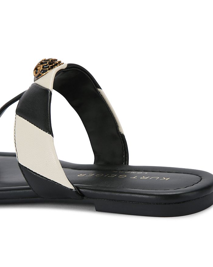 Shop Kurt Geiger Women's Kensington T-strap Sandals In Charcoal