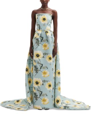 Oscar de la Renta - Poppies Faille Gown