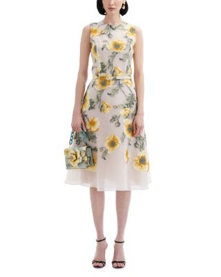 Oscar de la Renta - Poppies Degrade Fil Coupe Dress