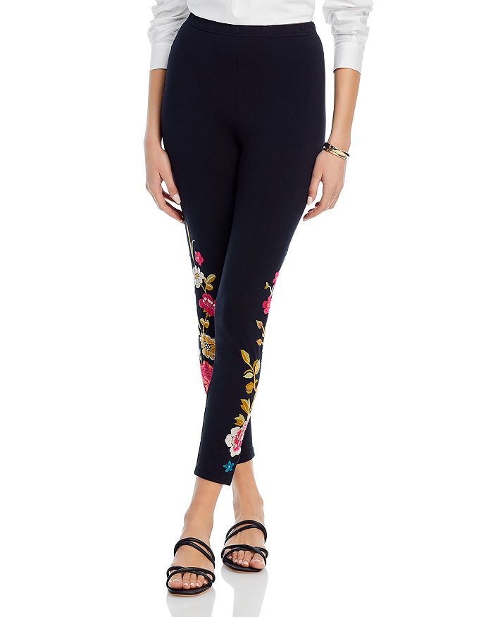Johnny Was Celina Floral Embroidered Leggings Bloomingdale's