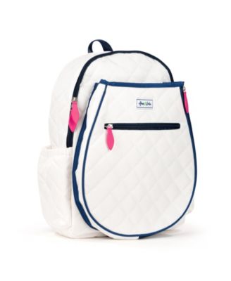  Quilted White Navy Pink Jr. Love Tennis Backpack
