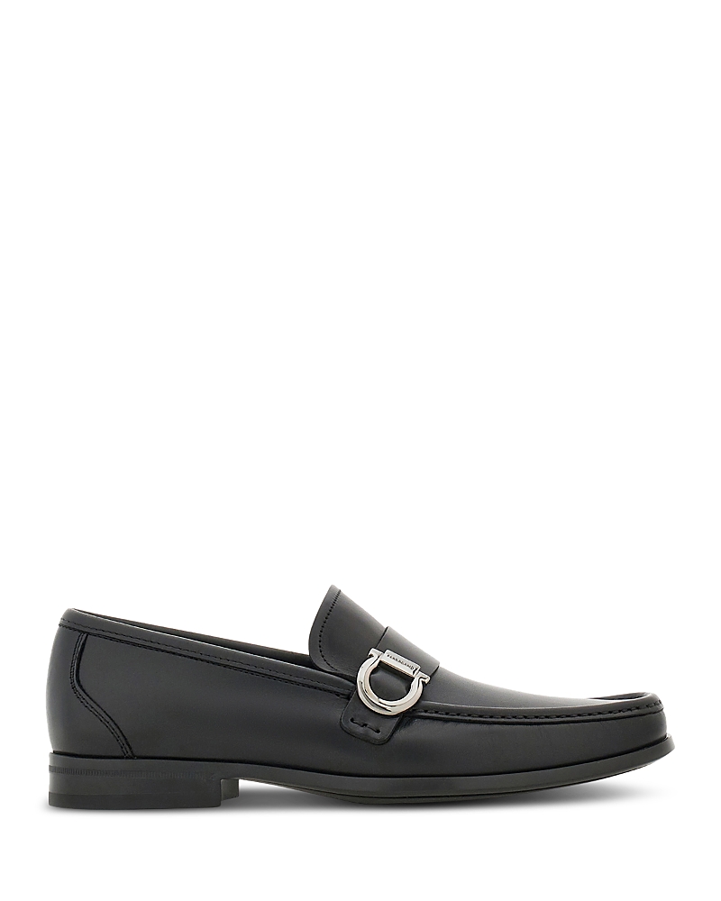 Ferragamo Men's Caspian Gancio Leather Loafers · 9