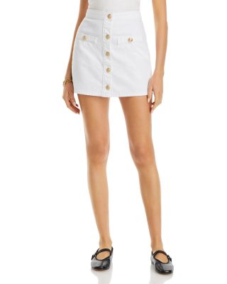 Kris Button Front Mini Skirt