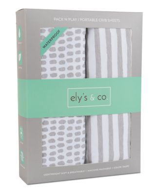 Waterproof Pack N Play | Mini Portable Crib Sheet Set - Age 0-9 Months