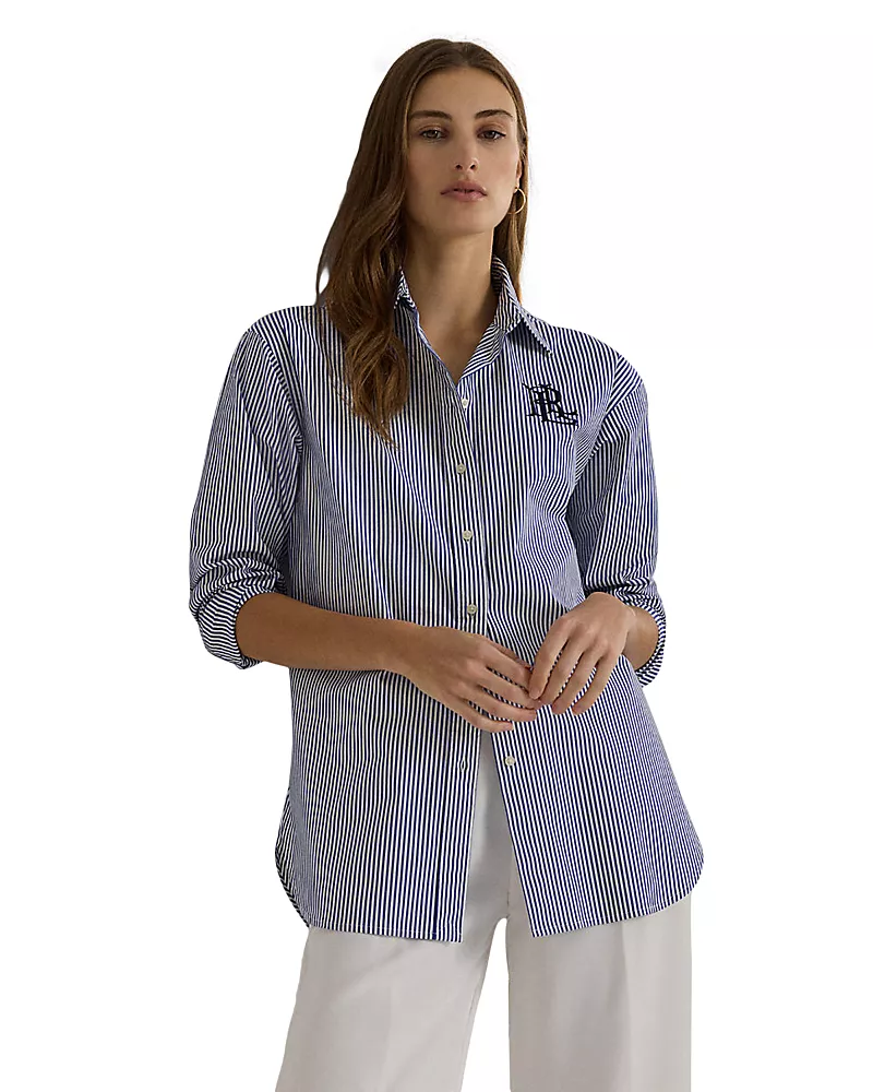 Lauren Ralph Lauren Striped Button Front Shirt