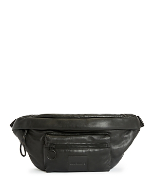 Shop Allsaints Ronin Leather Bum Bag In Black