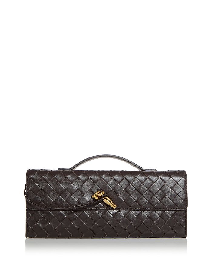 BOTTEGA VENETA ANDIAMO INTRECCIATO LEATHER CLUTCH 