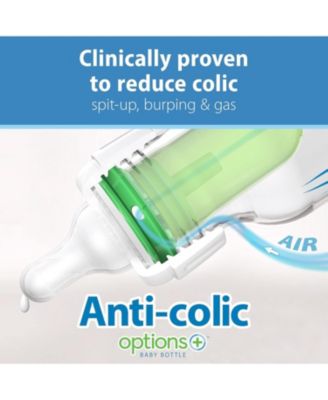  Dr. Browns Boys' Anti-Colic Options+ Narrow Baby Bottles 8oz, 4 Pack
